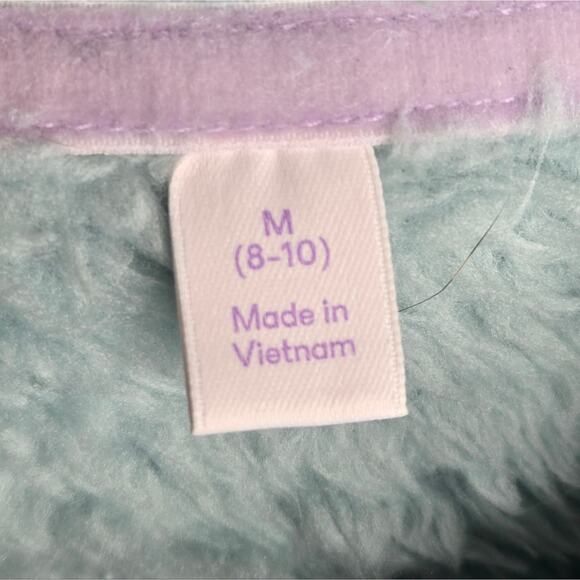 Joyspun Seafoam Green Hoodie Robe Fleece Lounger PJ Top Size M 8-10 - Picture 11 of 12